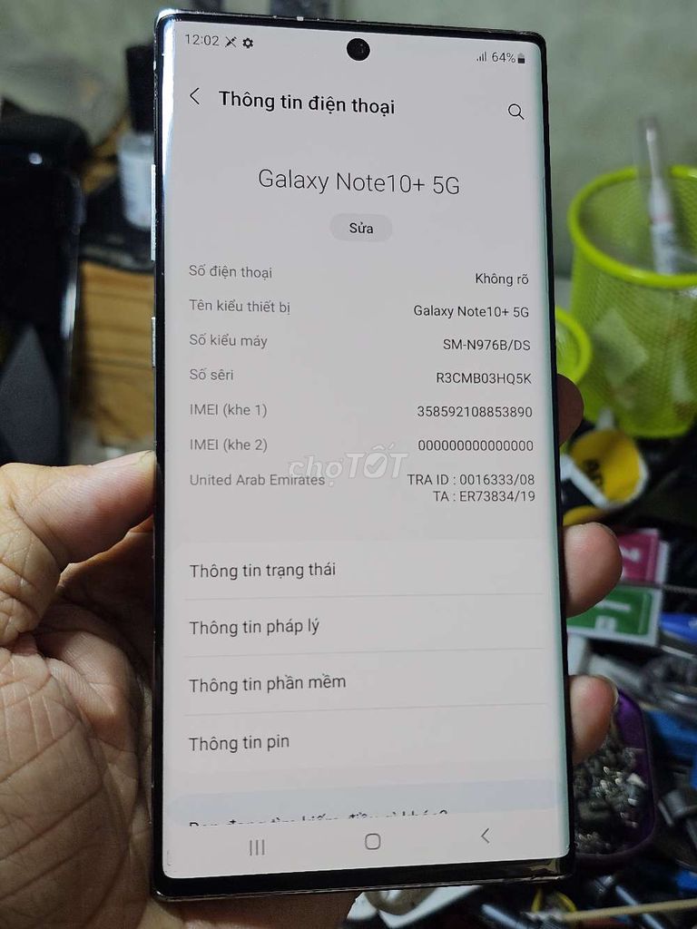 Note10+ 5G 256GB đẹp 98% giá rẻ . Mua bán Điện thoại tại Quận 8 Tp Hồ Chí Minh được đăng bởi Thiên Hòa mobile  hình 1