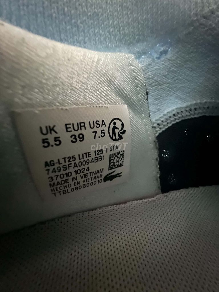 Giày tenis, pickerball lacoste aglt25 size 39. Mua bán Giày dép tại Thành phố Thủ Đức Tp Hồ Chí Minh được đăng bởi Tèo em hình 1