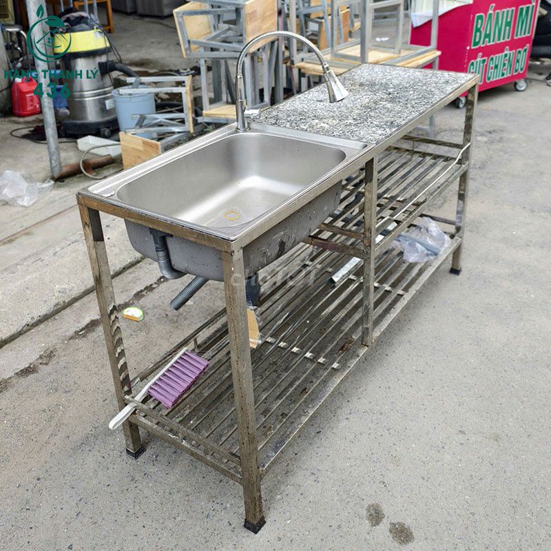 Bồn Rửa Chén Inox Mặt Đá 1m4x45cm Mới 90%. Mua bán Thiết bị vệ sinh, nhà tắm tại Quận Tân Bình Tp Hồ Chí Minh được đăng bởi Công Ty TNHH TM DV INKPRO hình 1