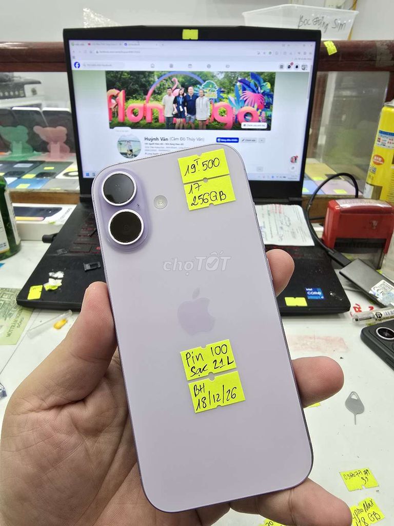 iPhone 17 Thường 256GB Tím 99%. Mua bán Điện thoại tại Thành phố Long Xuyên An Giang được đăng bởi Facebook Cầm Đồ Thúy Vân hình 1