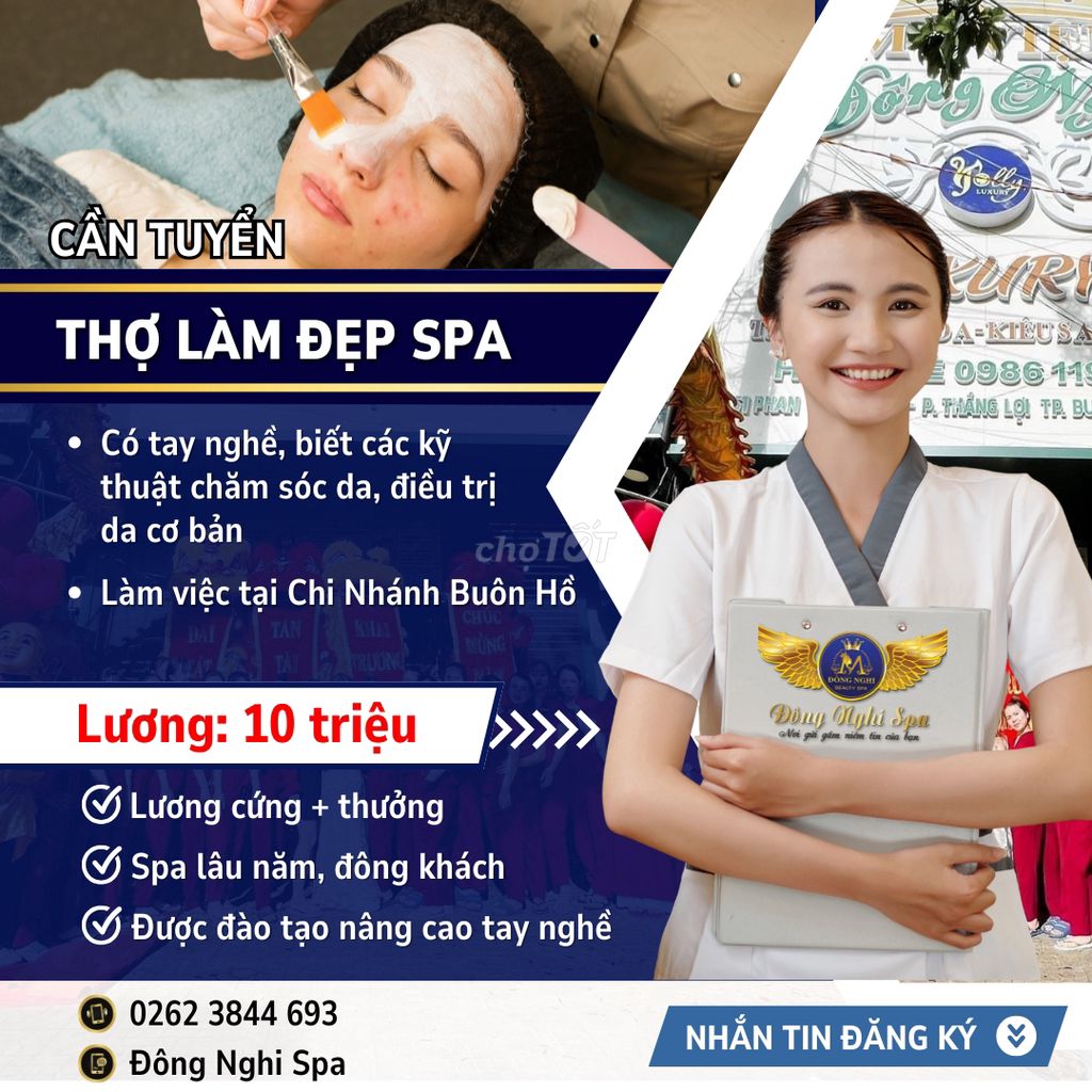 Tuyển Thợ Làm Đẹp Sờ Pa có tay nghề