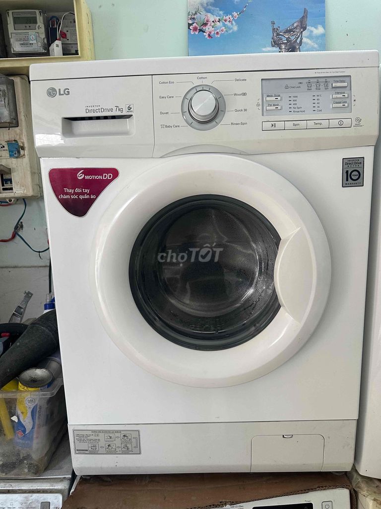 Máy giặt LG 7kg Inverter cửa trước Trắng cũ. Mua bán Máy giặt tại Quận 7 Tp Hồ Chí Minh được đăng bởi shop đồ cũ hình 1
