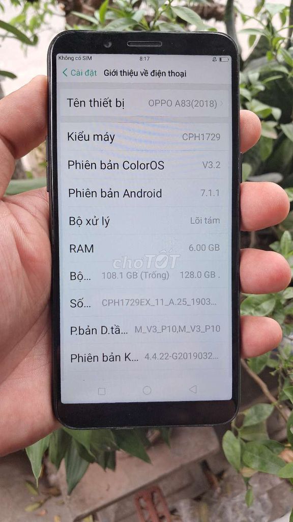 Oppo A83 128GB Đen. Mua bán Điện thoại tại Quận Hai Bà Trưng Hà Nội được đăng bởi bùi hữu liêm  hình 1