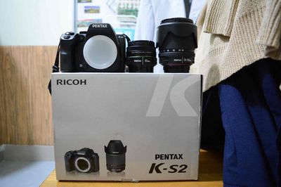 Pentax Ks-2 fullbox 99% ít shot kèm 3 lens