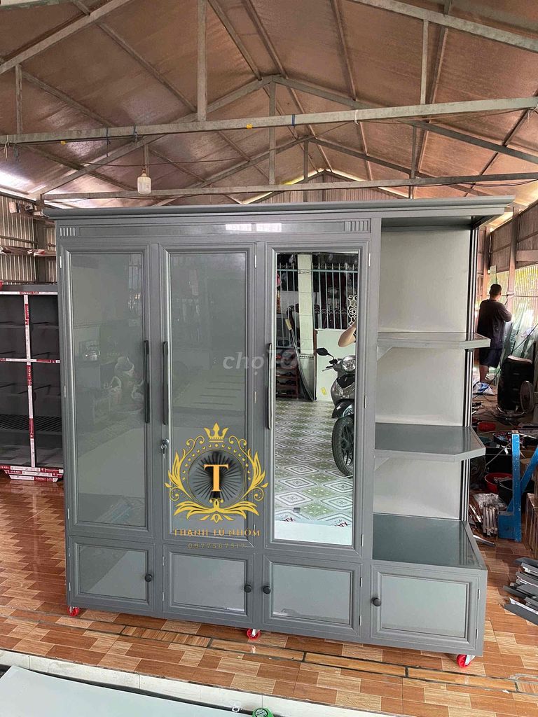 Tủ quần áo nhôm kính hiện đại. Mua bán Tủ, kệ gia đình tại Huyện Chợ Mới An Giang được đăng bởi Đặng Hiếu Thạnh hình 1