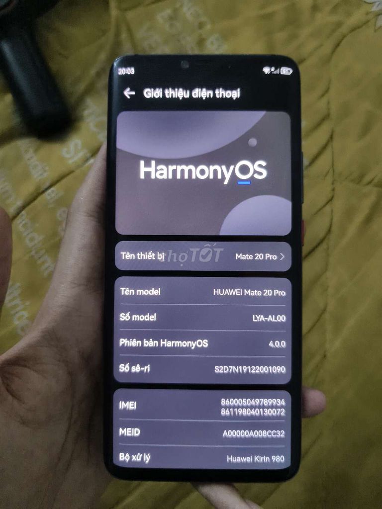 Huawei Mate 20 Pro. Mua bán Điện thoại tại Quận Bình Tân Tp Hồ Chí Minh được đăng bởi Nguyen Phu Quy hình 1