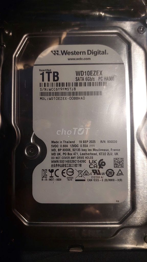 Ổ cứng HDD Western 1TB Chưa sử dụng. Mua bán Linh kiện (RAM, Card...) tại Quận Ngô Quyền Hải Phòng được đăng bởi Đàm Phương hình 1