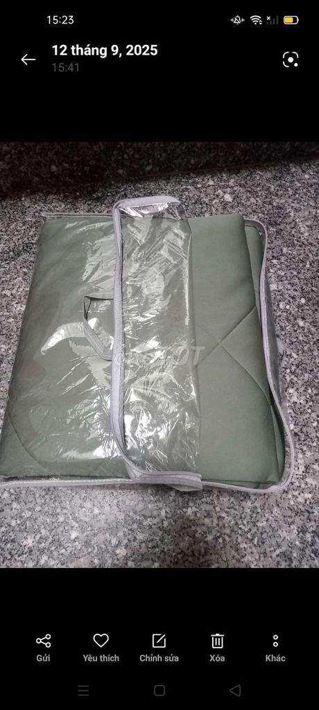 Chăn bông topper 1m8 x 2m Xám Mới. Mua bán Giường, chăn ga gối nệm tại Quận 12 Tp Hồ Chí Minh được đăng bởi bán đồ rẻ  hình 1