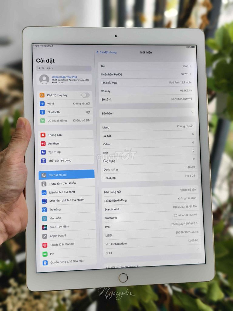 Apple iPad Pro 12.9 gen1 128GB Vàng. Mua bán Máy tính bảng tại Thành phố Thủ Đức Tp Hồ Chí Minh được đăng bởi Nguyên hình 1