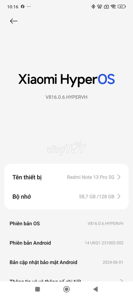 Xiaomi Redmi Note 13 Pro 5G 128GB Trắng. Mua bán Điện thoại tại Huyện Đông Anh Hà Nội được đăng bởi Hậu Nguyễn Trung hình 1