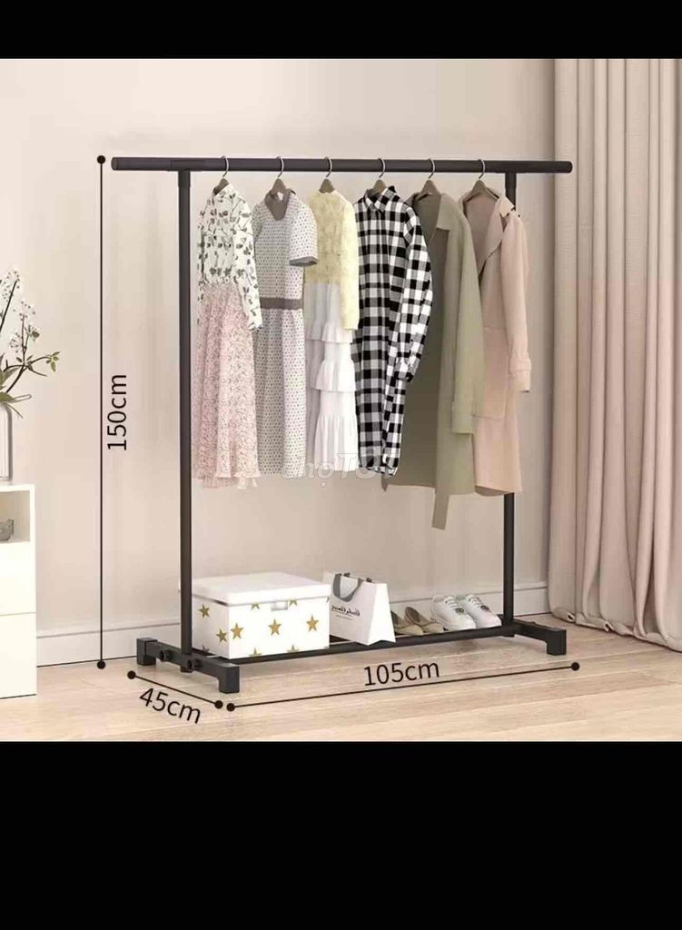 Giá treo quần áo Kim loại Đen 105cm. Mua bán Nội thất, đồ gia dụng khác tại Thành phố Thủ Đức Tp Hồ Chí Minh được đăng bởi Bích Trâm hình 1