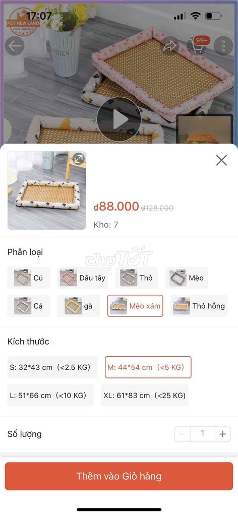 Pass đệm cho thú cưng mới 100%