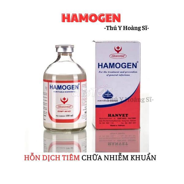 HAMOGEN - DUNG DỊCH TIÊM CHỮA NHIỄM KHUẨN.