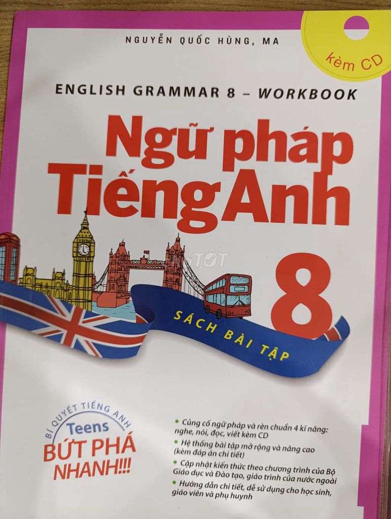 Combo 2 quyển English Grammar 8 - Workbook & Tests