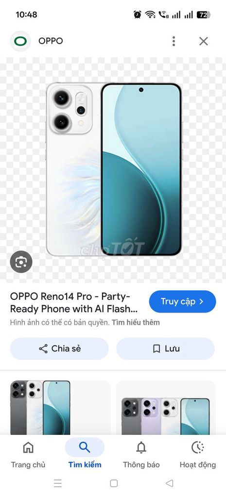 Oppo Reno14 Pro Trắng 512GB - Mới 100%. Mua bán Điện thoại tại Huyện Hóc Môn Tp Hồ Chí Minh được đăng bởi Thanh Sang Le hình 1