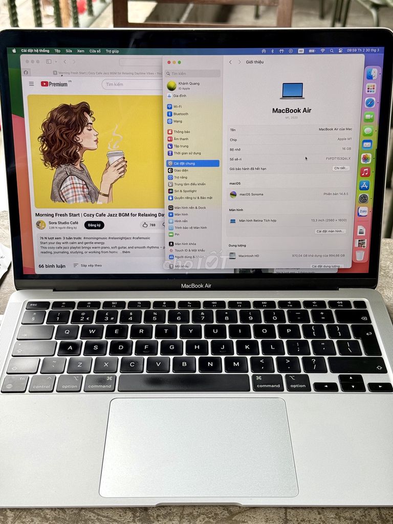 Apple MacBook Air M1 16GB/1TB Bạc. Mua bán Laptop tại Quận Thanh Xuân Hà Nội được đăng bởi QK hình 1
