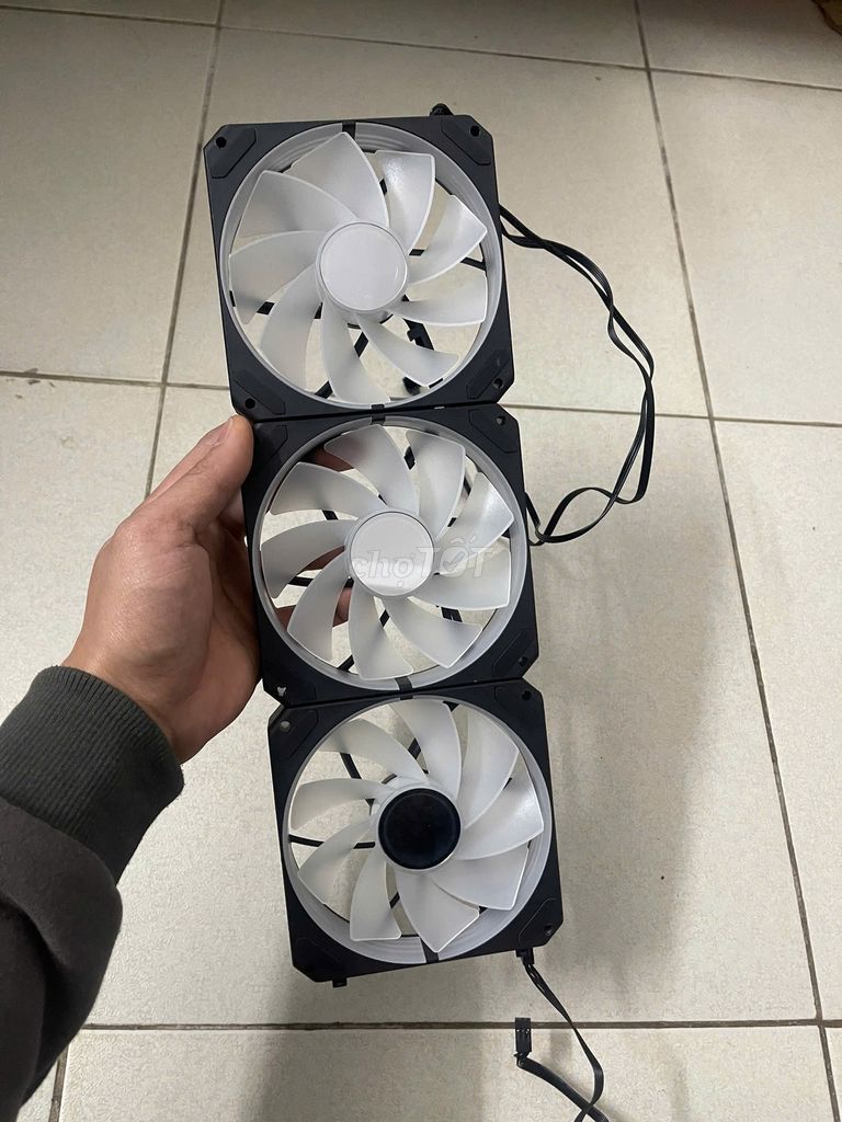 Bộ 3 quạt tản nhiệt led rgb