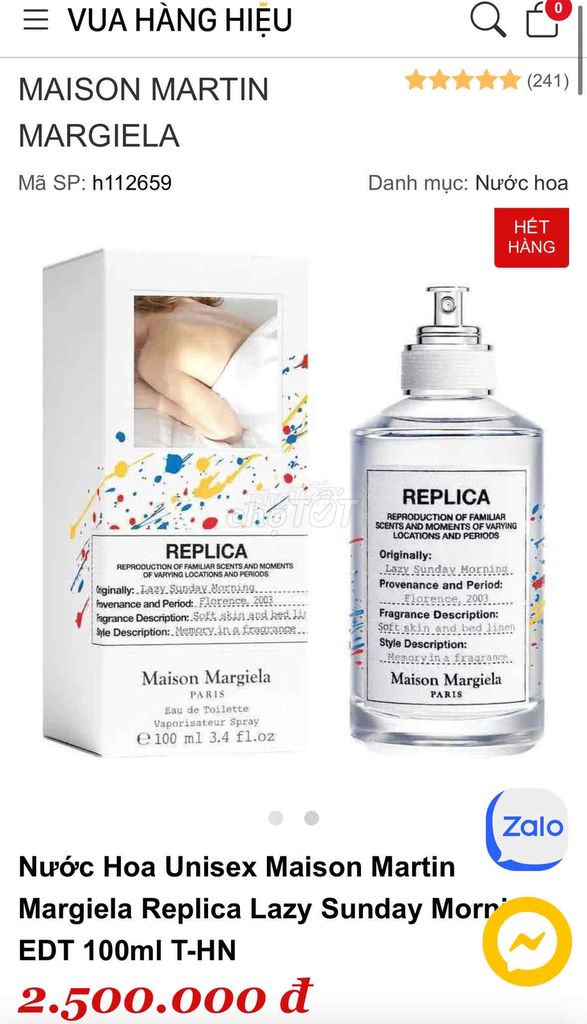 Margiela Replica Lazy Sunday Morning EDT 100ml