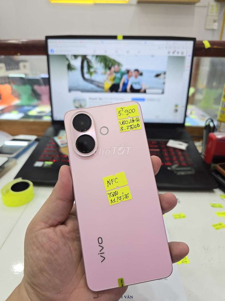 Vivo V60 Lite 5G - BH_31/12/2026. Mua bán Điện thoại tại Thành phố Long Xuyên An Giang được đăng bởi Facebook Cầm Đồ Thúy Vân hình 1