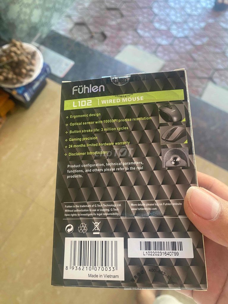 Chuột có dây Fuhlen L102. Mua bán Phụ kiện (Màn hình, Chuột...) tại Quận Hoàng Mai Hà Nội được đăng bởi Trần Xuân Cần hình 1