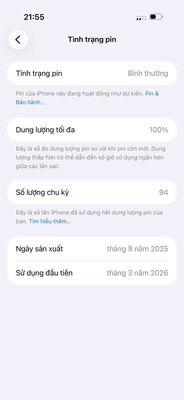 Apple iPhone 17 Air 256GB Đen Đã sử dụng