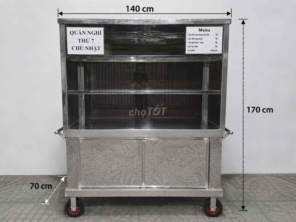 Tủ Bán Đồ Inox Bạc 140x70x170cm đã sử dụng. Mua bán Nội thất, đồ gia dụng khác tại Thành phố Dĩ An Bình Dương được đăng bởi Lộc hình 1