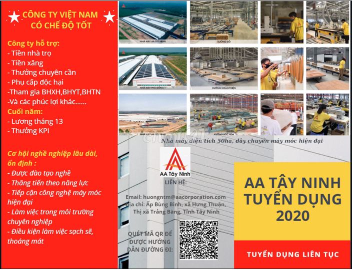 0915567448 - Cong Ty Aa Tay Ninh Tuyen Dung 2020