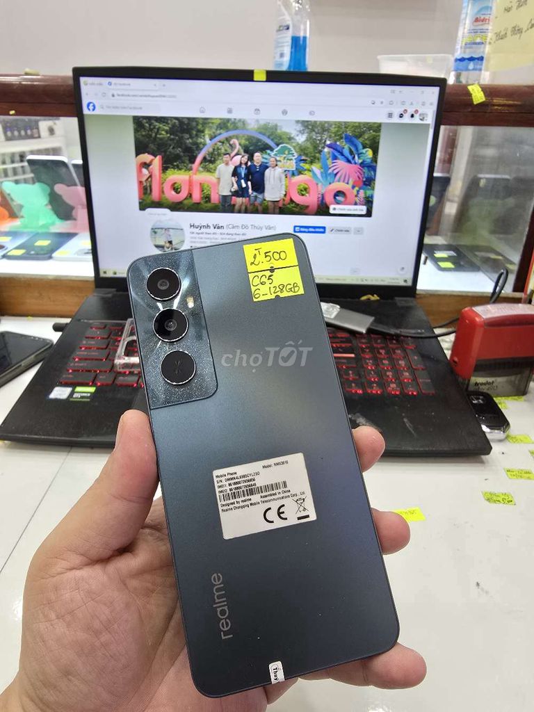 Realme C65 Đen 128GB - Còn Bảo Hành. Mua bán Điện thoại tại Thành phố Long Xuyên An Giang được đăng bởi Facebook Cầm Đồ Thúy Vân hình 1