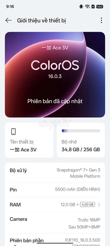 OnePlus ACE 3V 12GB/256GB Tím. Mua bán Điện thoại tại Quận Hải Châu Đà Nẵng được đăng bởi Thanh Nguyen hình 1