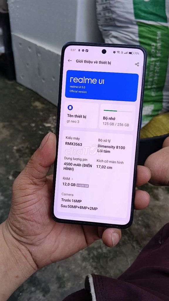 Realme GT Neo 3 256GB Xanh 12GB 150W. Mua bán Điện thoại tại Quận Tân Bình Tp Hồ Chí Minh được đăng bởi nguyễn hình 1