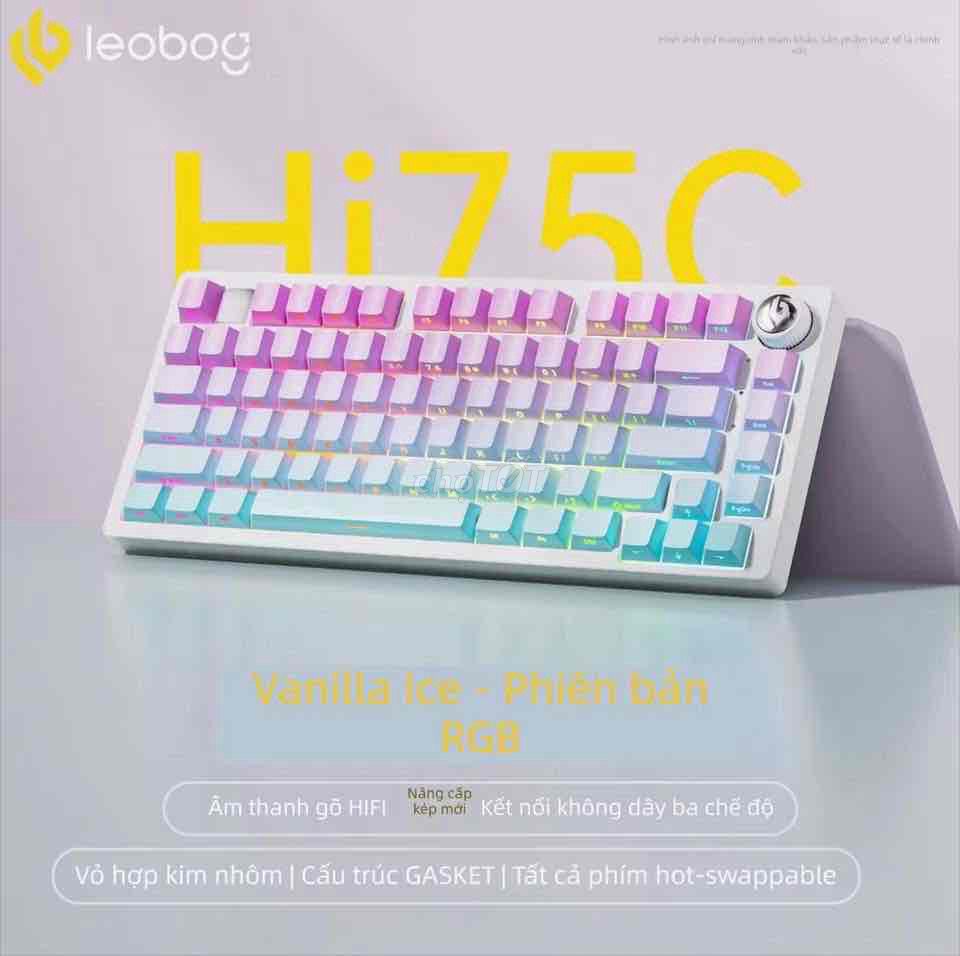 Bàn phím cơ nhôm LEOBOG HI75C Pro Vanilla Ice(new). Mua bán Phụ kiện (Màn hình, Chuột...) tại Thành phố Dĩ An Bình Dương được đăng bởi Anh Cao hình 1