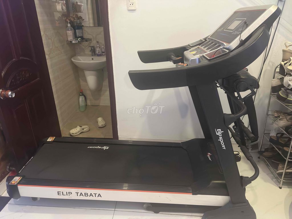 Máy chạy bộ Elip Sport Tabata Đen trắng