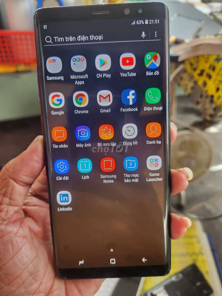 Samsung note 8 vn 2 sim chữa cháy