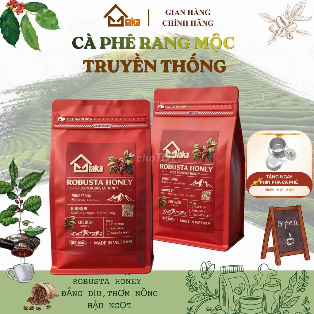 MIAKA - Cà phê Robusta Honey 100% nguyên chất – ra. Mua bán Đồ ăn, thực phẩm và các loại khác tại Quận 12 Tp Hồ Chí Minh được đăng bởi Đinh Nam hình 1