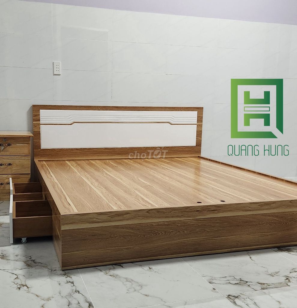 Giường ngủ Gỗ MDF=GIƯỜNG MDF-GIƯỜNG GỖ MÀ-GIƯỜNG==. Mua bán Giường, chăn ga gối nệm tại Thành phố Thủ Dầu Một Bình Dương được đăng bởi NỘI THẤT NHÀ XINH hình 1