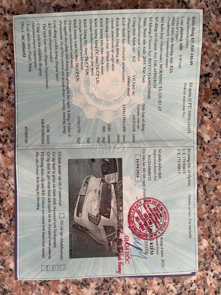 Kia Morning 2015 Si 1.25 AT - 82000 km. Mua bán Ô tô tại Quận 7 Tp Hồ Chí Minh được đăng bởi Huyhk hình 9