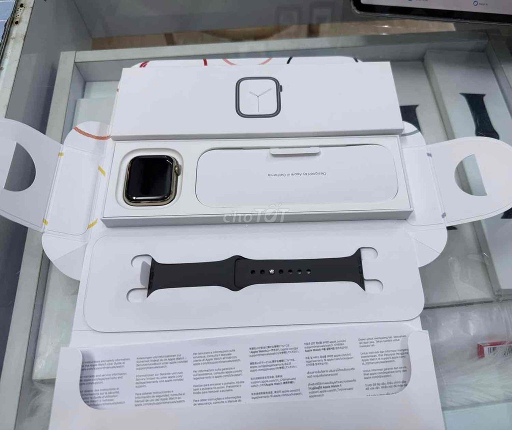 Bán đh apple watch sr9:45 Thép gold Esim new 100%