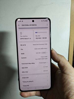 Oppo Reno 11A 8GB/128GB Xanh