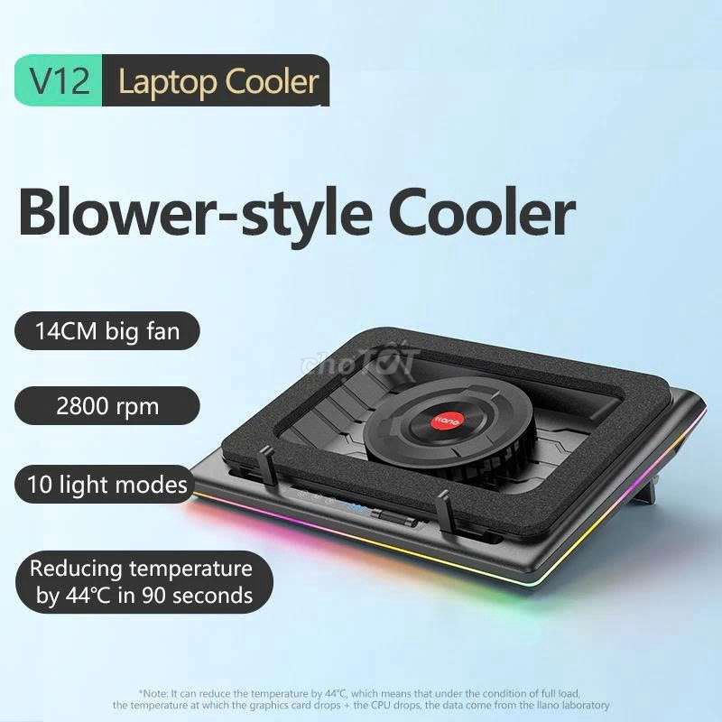 Lliano V12 TurboFan Đế tản nhiệt RGB Đen. Mua bán Phụ kiện (Màn hình, Chuột...) tại Thành phố Vũng Tàu Bà Rịa - Vũng Tàu được đăng bởi SyDo hình 1