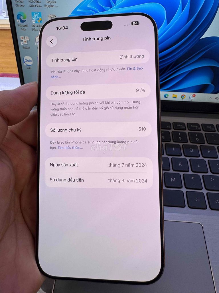 Apple iPhone 16 Pro Max 512GB Vàng. Mua bán Điện thoại tại Quận 6 Tp Hồ Chí Minh được đăng bởi QUỐC THIÊN BÁN GÓP 0 ĐỒNG  hình 1