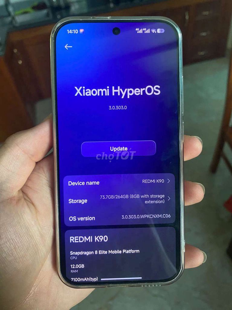 Xiaomi Redmi K90 256GB Trắng 12GB Like New. Mua bán Điện thoại tại Huyện Thạch Thất Hà Nội được đăng bởi Nguyễn Cảnh Hùng hình 1