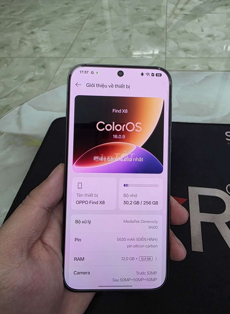 Oppo Find X8 12GB 256GB Xám 99% Full box. Mua bán Điện thoại tại Huyện Lộc Ninh Bình Phước được đăng bởi Long hình 1