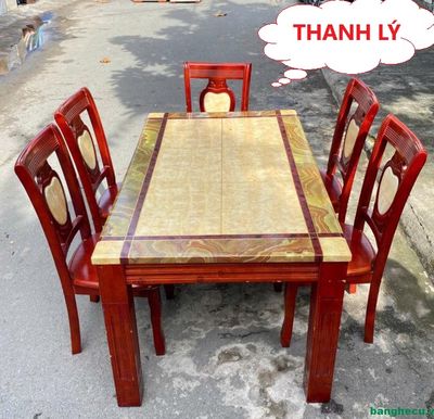 Bộ bàn ăn mặt đá gỗ tự nhiên 5 ghế như mới. Mua bán Bàn ghế tại Quận Bình Thạnh Tp Hồ Chí Minh được đăng bởi Nội Thất Giá Sĩ Phú Nhàn