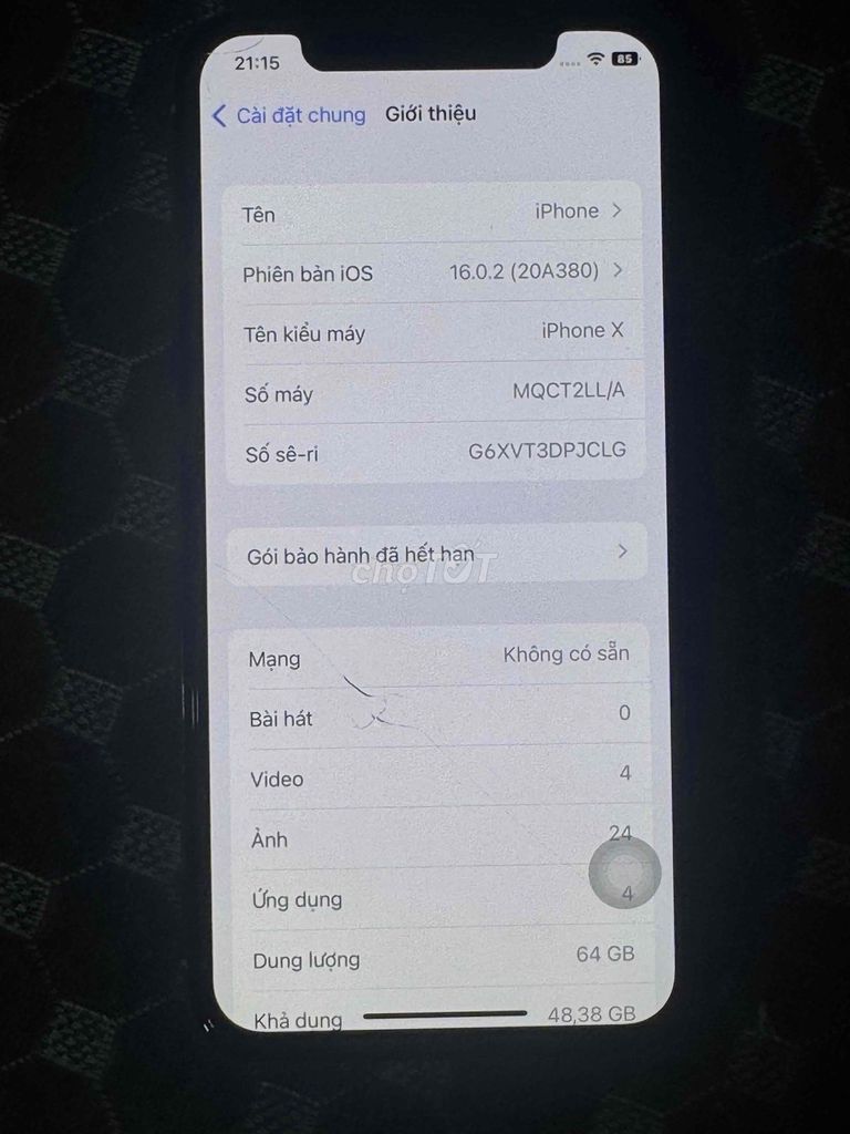 Apple iPhone X 64GB Trắng. Mua bán Điện thoại tại Thành phố Thuận An Bình Dương được đăng bởi Bình Gold hình 1