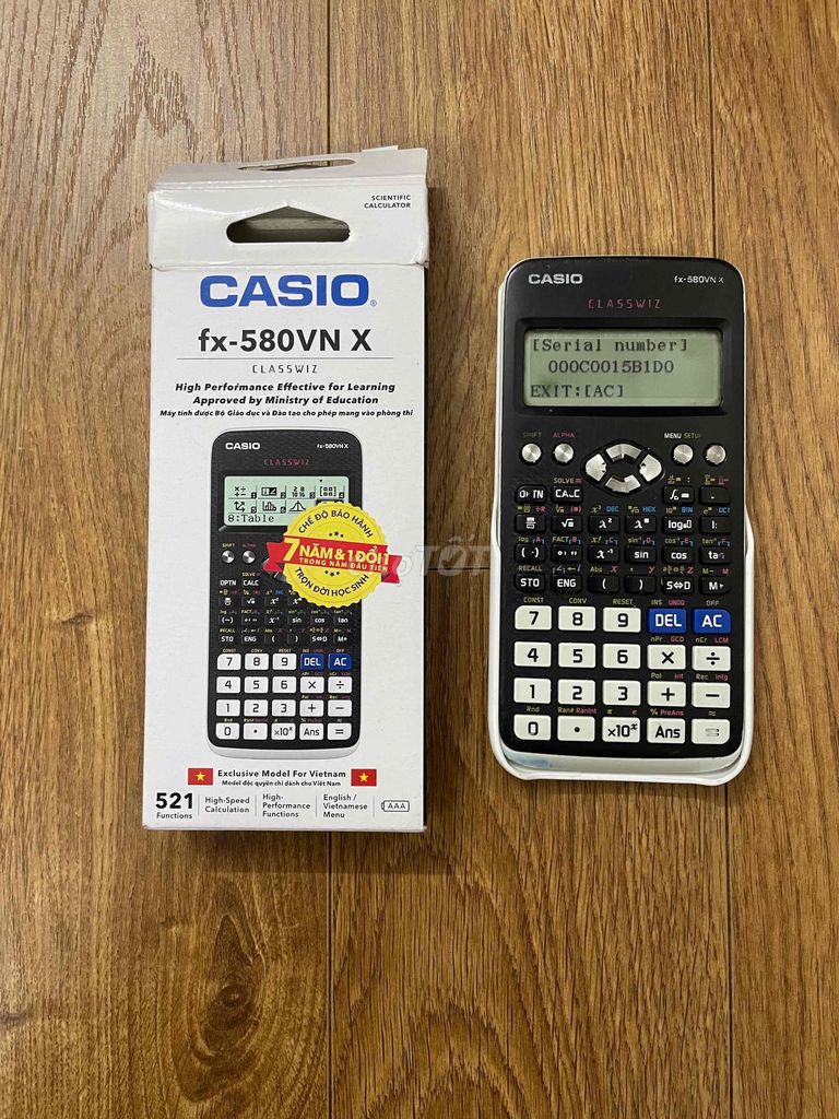 Máy tính Casio Fx 580 hàng chuẩn còn nguyên hộp