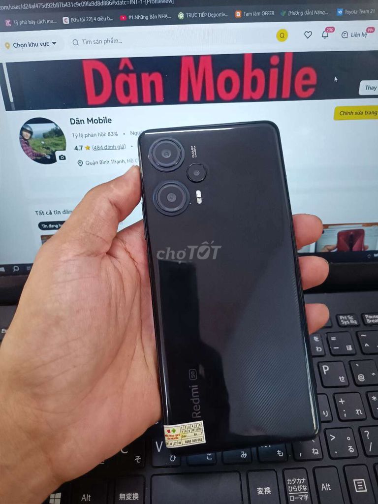 Xiaomi Redmi Note 12 Turbo 12GB/256GB ZIN Đẹp. Mua bán Điện thoại tại Quận Bình Thạnh Tp Hồ Chí Minh được đăng bởi Dân Mobile hình 1
