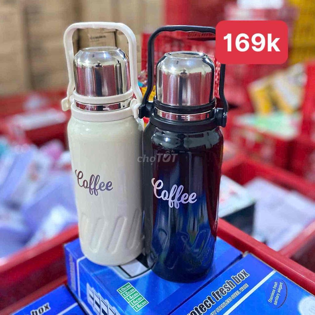 💥Bình giữ nhiệt Coffee inox 304 cao cấp 1200ml