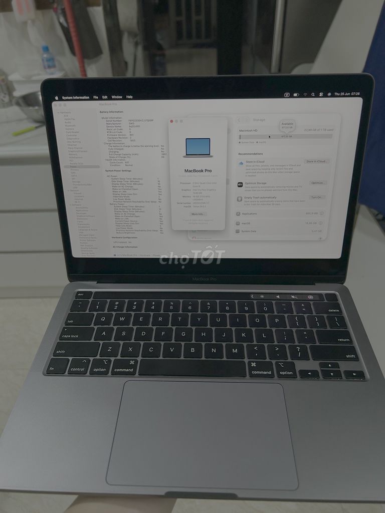 Apple MacBook Pro 2020 I5 16GB/1TB Xám. Mua bán Laptop tại Quận 12 Tp Hồ Chí Minh được đăng bởi Hưng Nguyễn hình 1