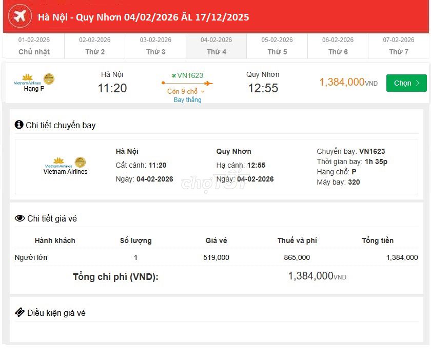 Hà Nội - Quy Nhơn 04/02/2026 ÂL 17/12/2025. Du lịch tại Quận 6 Tp Hồ Chí Minh được đăng bởi Nguyễn Minh Đức hình 1
