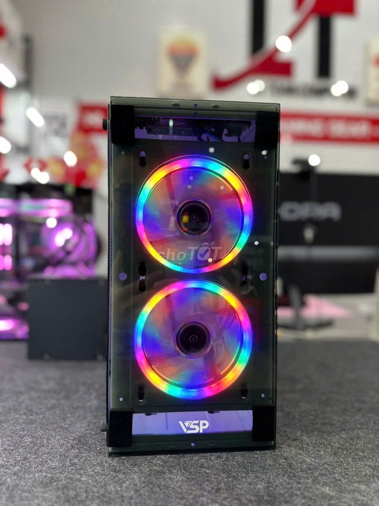 VỎ CASE VSP 212 TRẮNG + 2 FAN LED RAINBOW CŨ